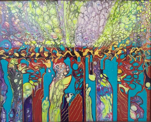 Karyatiden by Irene Mitawski, Painting for Sale on Select