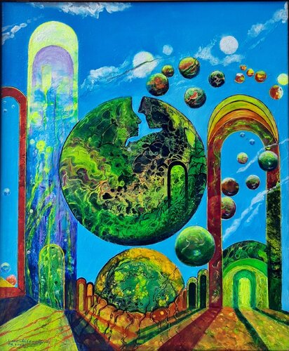 Tempel eines vergessenen Gottes by Irene Mitawski, Painting for Sale on Select