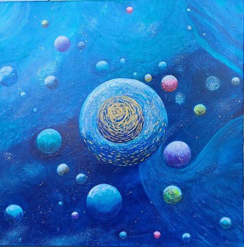 Tanz der Planeten by Irene Mitawski, Painting for Sale on Select