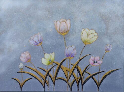Florale Eleganz by Irene Mitawski, Painting for Sale on Select