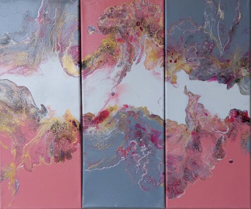 Triptychon „Zärtlichkeit“ by Irene Mitawski, Painting for Sale on Select