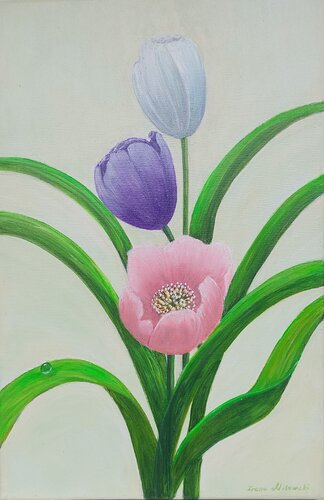 Florale Begegnung by Irene Mitawski, Painting for Sale on Select