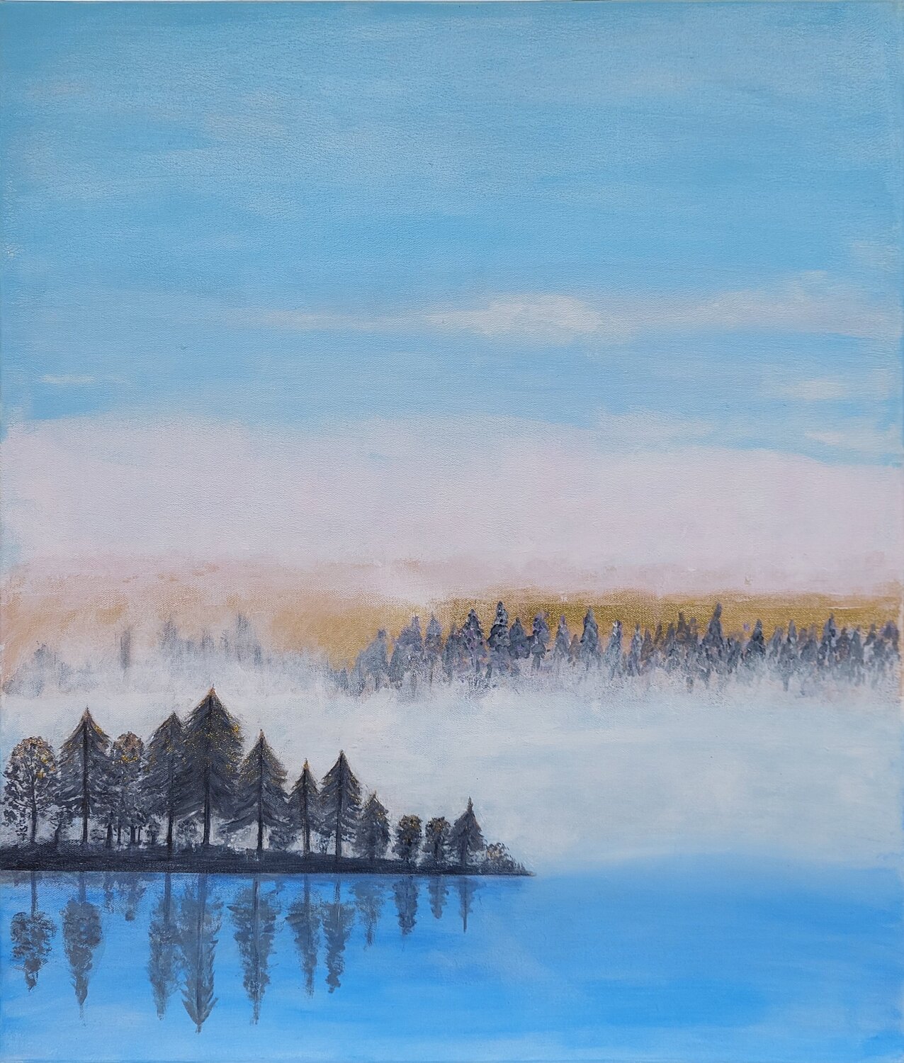 Nebelmorgen Irene Mitawski Original painting for sale