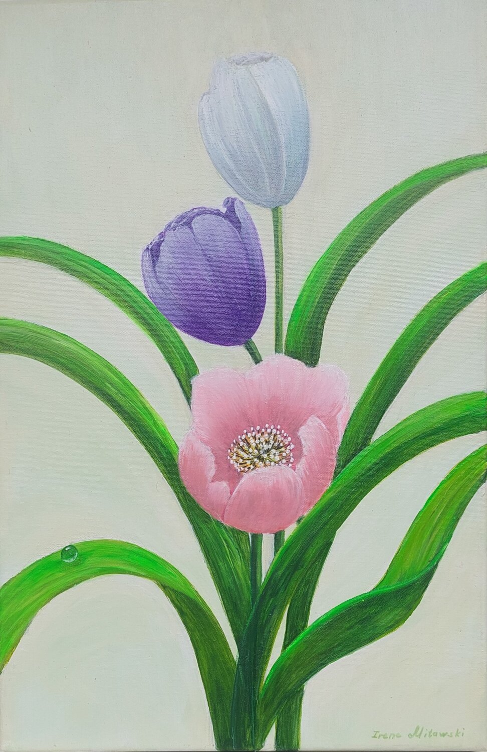 Florale Begegnung Irene Mitawski Original painting for sale