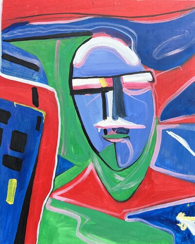 Face in the City Fog by Aleksey Ovsyannikov, Painting for Sale on Select