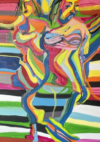 AT THE EXHIBITION by Aleksey Ovsyannikov, Painting for Sale on Select