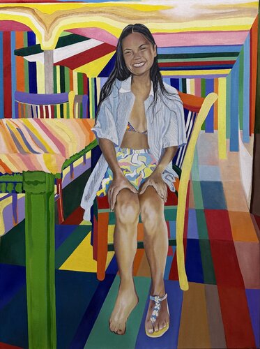 Trisha.  La Digue by Aleksey Ovsyannikov, Painting for Sale on Select