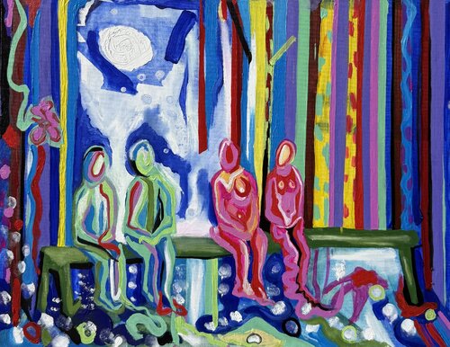 Nudes in a Blizzard by Aleksey Ovsyannikov, Painting for Sale on Select