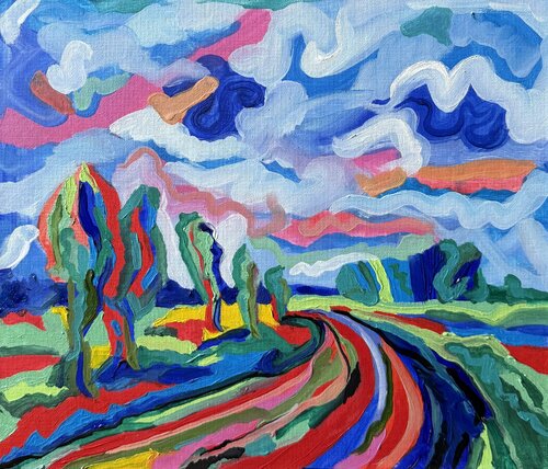 A Safe Turn by Aleksey Ovsyannikov, Painting for Sale on Select