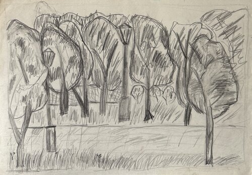 Before the Industrial Stroke: Soligorsk Outskirts" (1999) von Алексей Овсянников, Zeichnungen kaufen auf Select