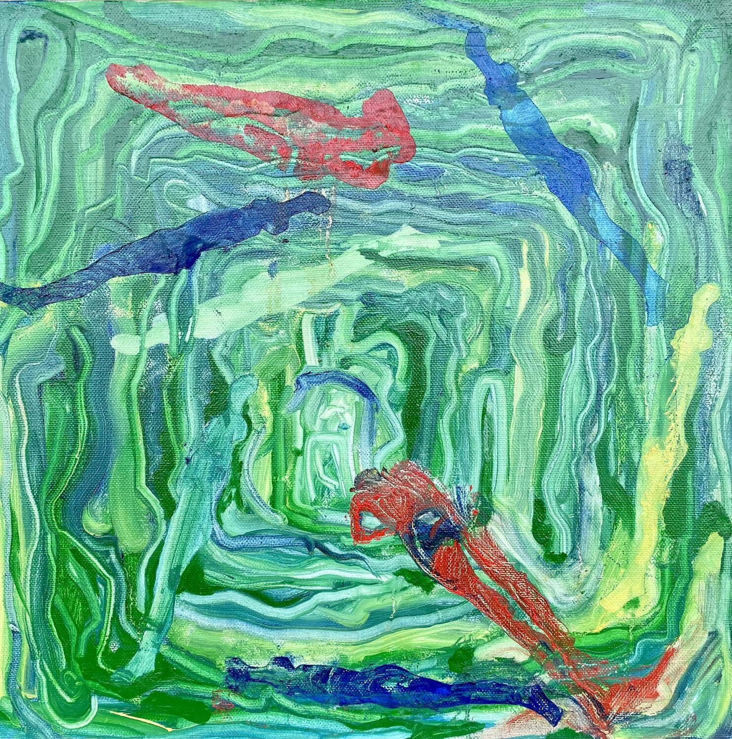 Voyage into the Emerald Deep Aleksey Ovsyannikov Original painting for sale