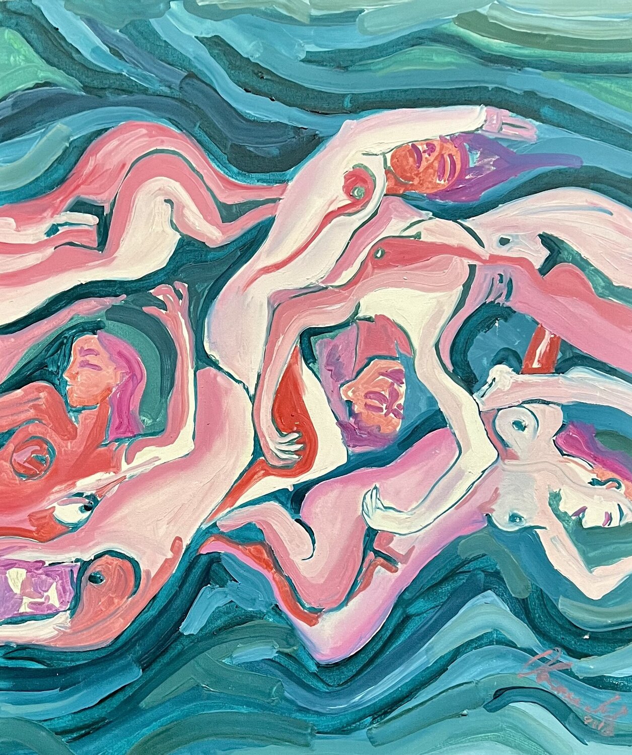 Flowing Down the River Aleksey Ovsyannikov Original painting for sale