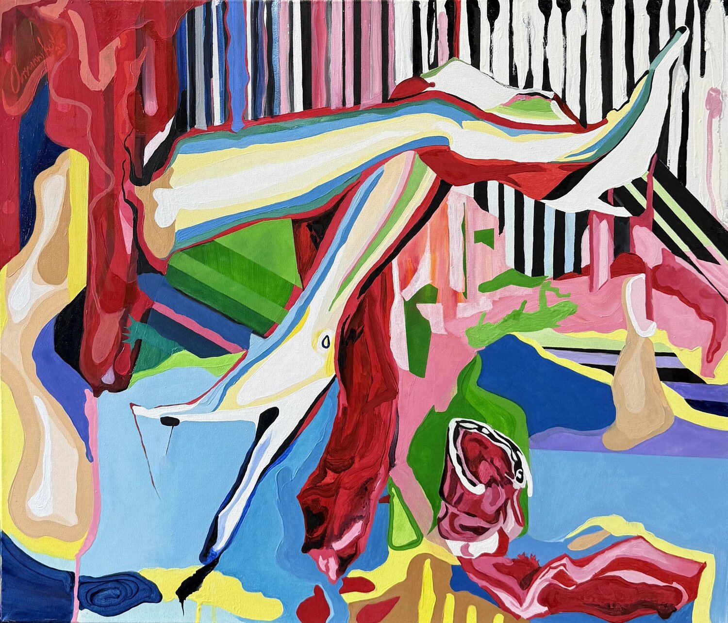 Quantum oscillations and double superposition Aleksey Ovsyannikov Original painting for sale