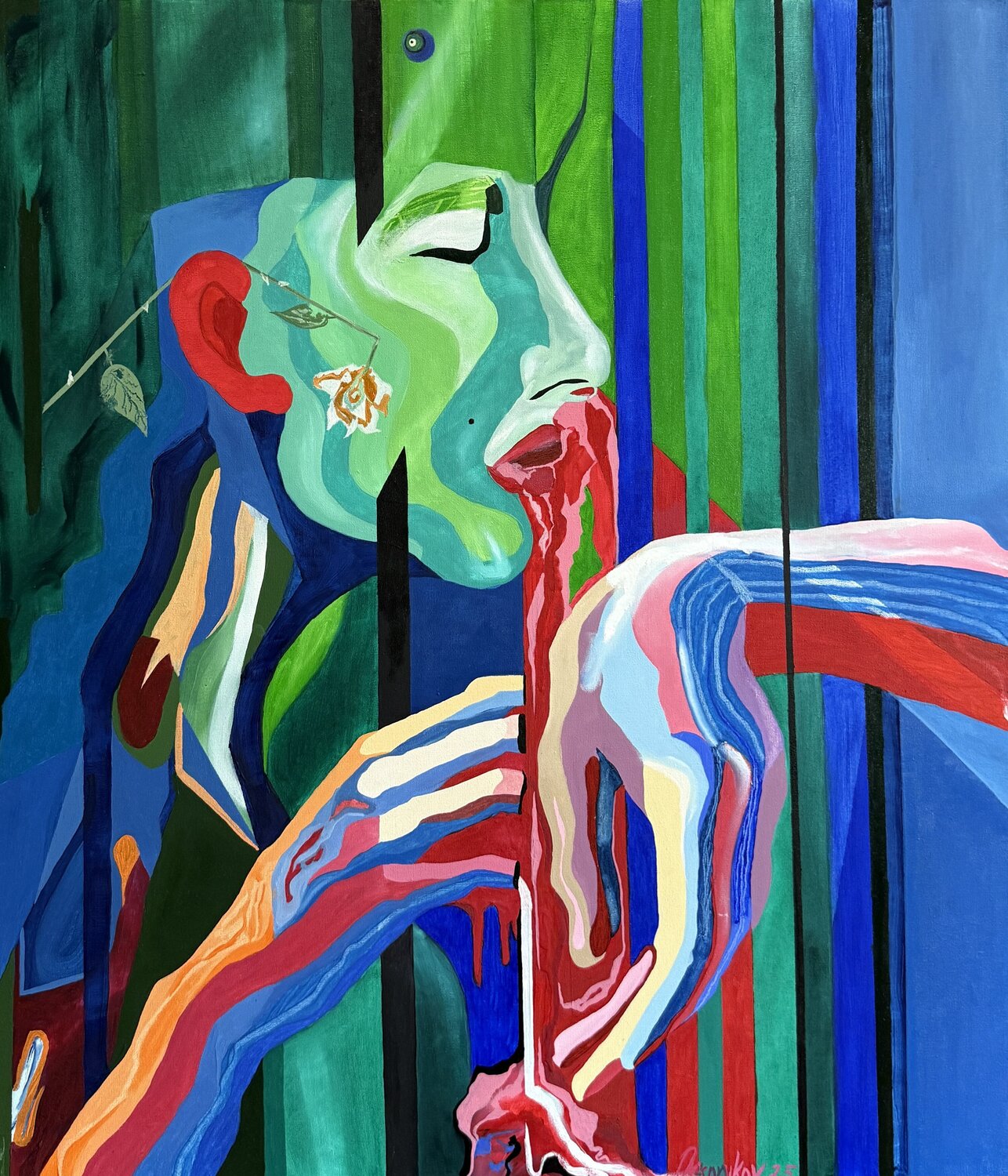 The Split Mind Aleksey Ovsyannikov Original painting for sale