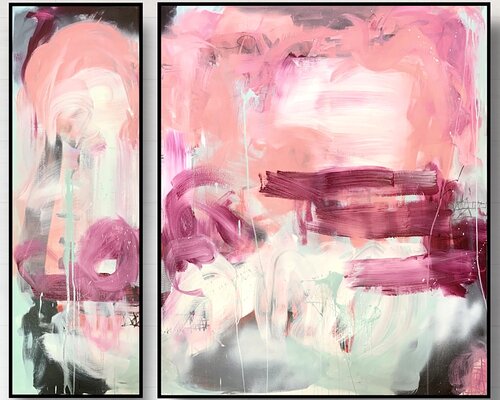 sunrise Diptychon by Martina Furk, Painting for Sale on Select