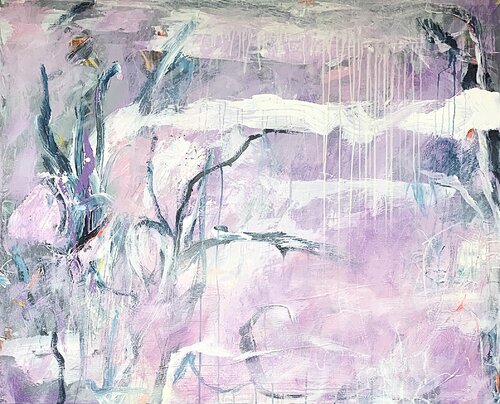 Frozen blossoms by Martina Furk, Painting for Sale on Select