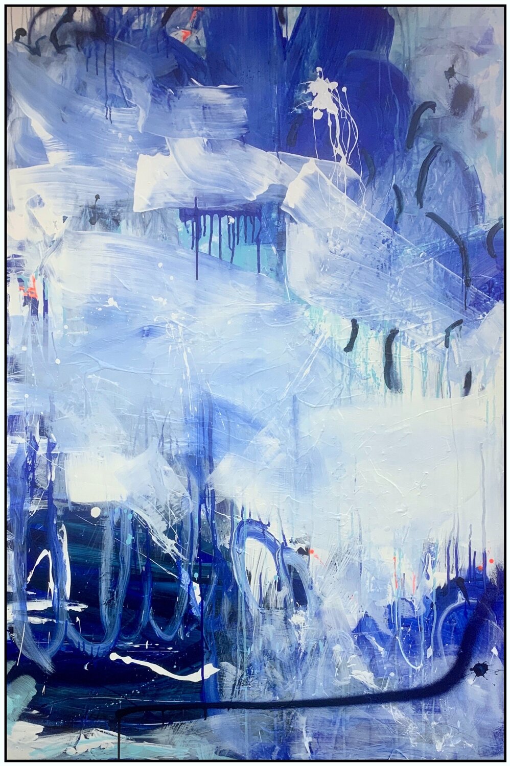 mach doch mal (in) blau Martina Furk Original painting for sale