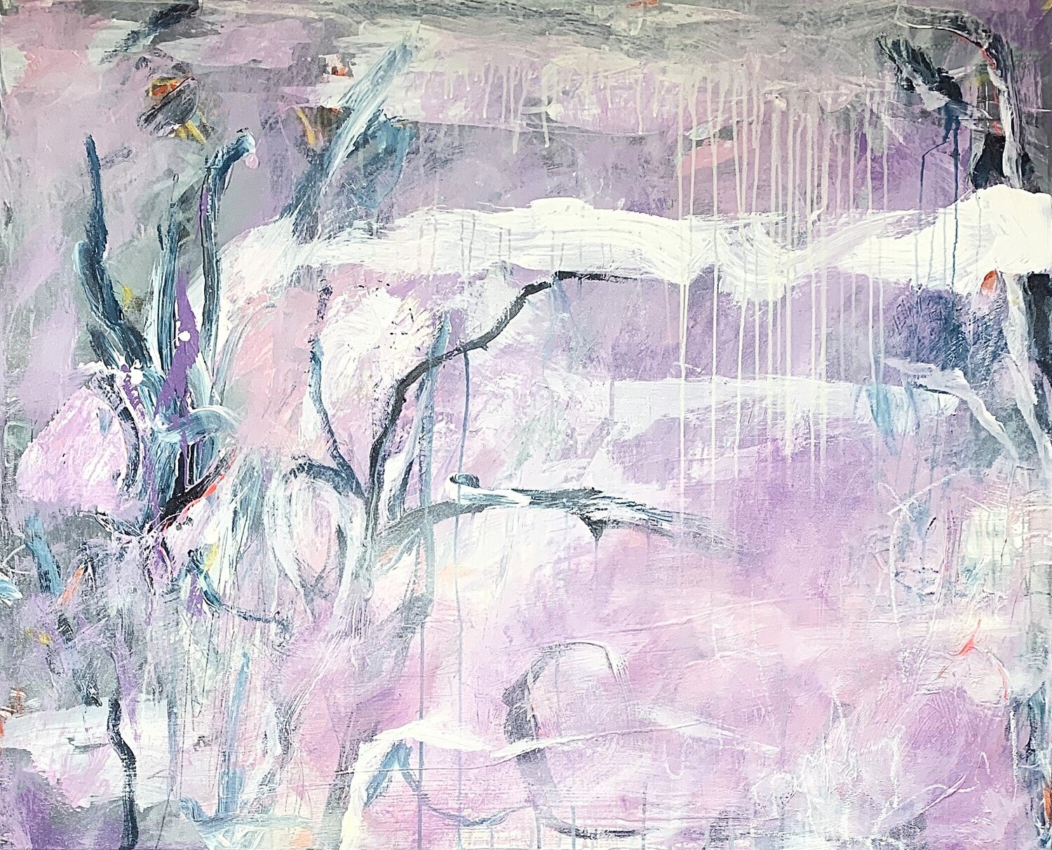 Frozen blossoms Martina Furk Original painting for sale