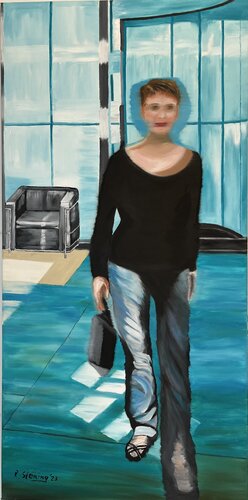 „Flüchtige Begegnung 2“ by Reiner Stening, Painting for Sale on Select