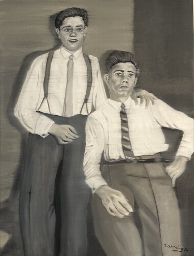 Brüder by Reiner Stening, Painting for Sale on Select
