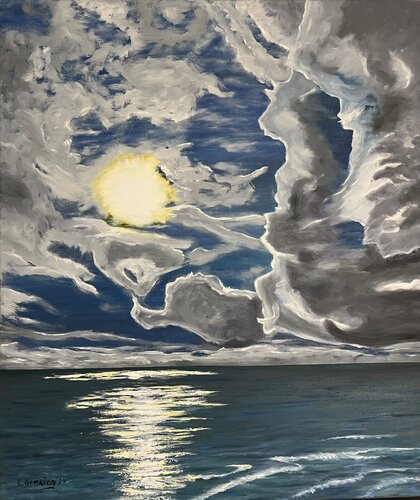 Himmel über der Nordsee by Reiner Stening, Painting for Sale on Select
