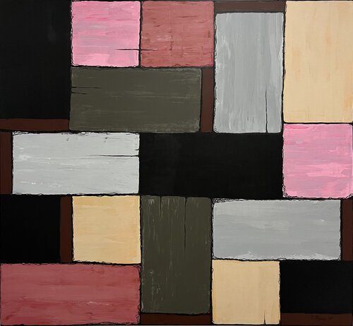 „Farbkomposition 4“ by Reiner Stening, Painting for Sale on Select