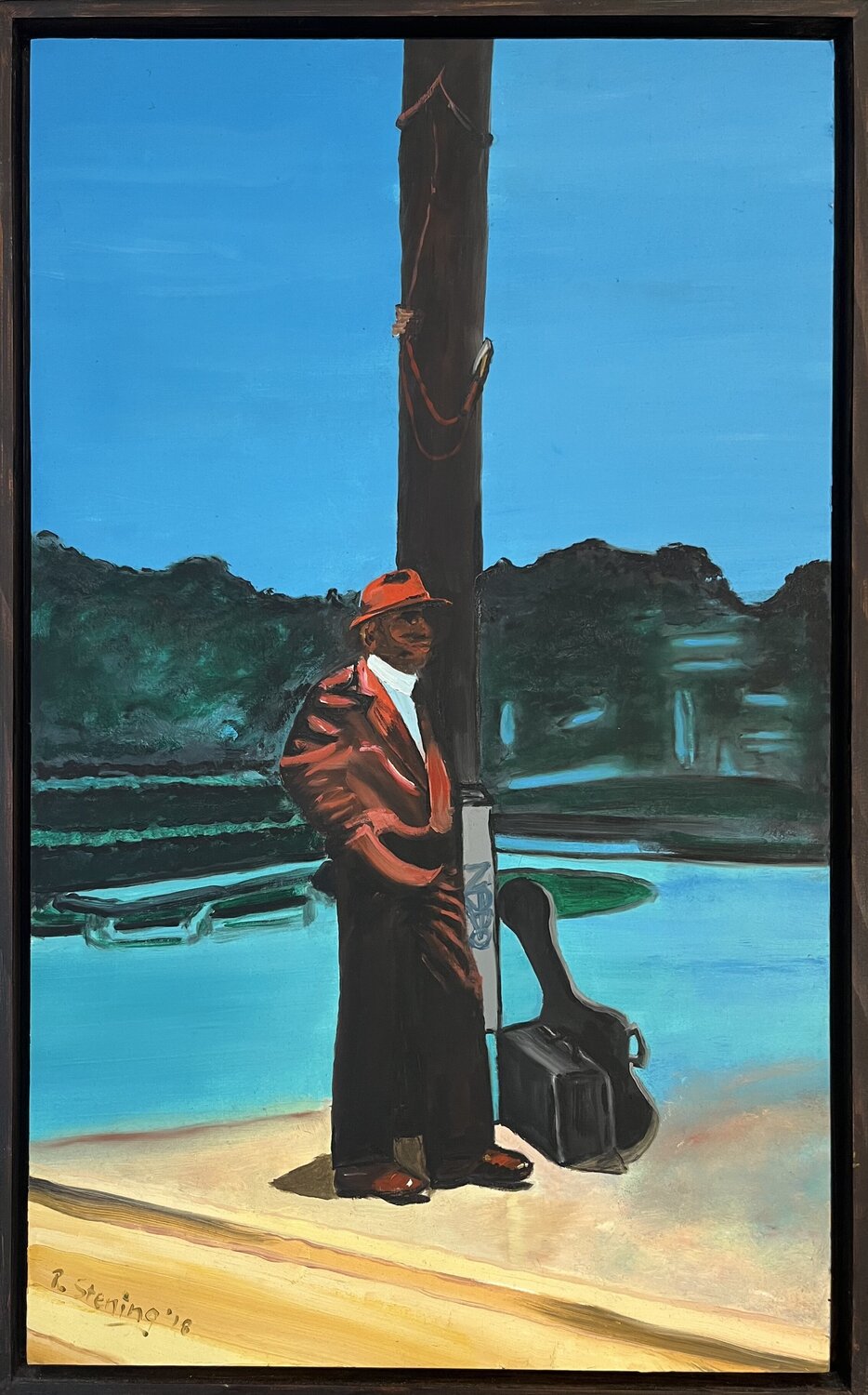 Blues Reiner Stening Original painting for sale