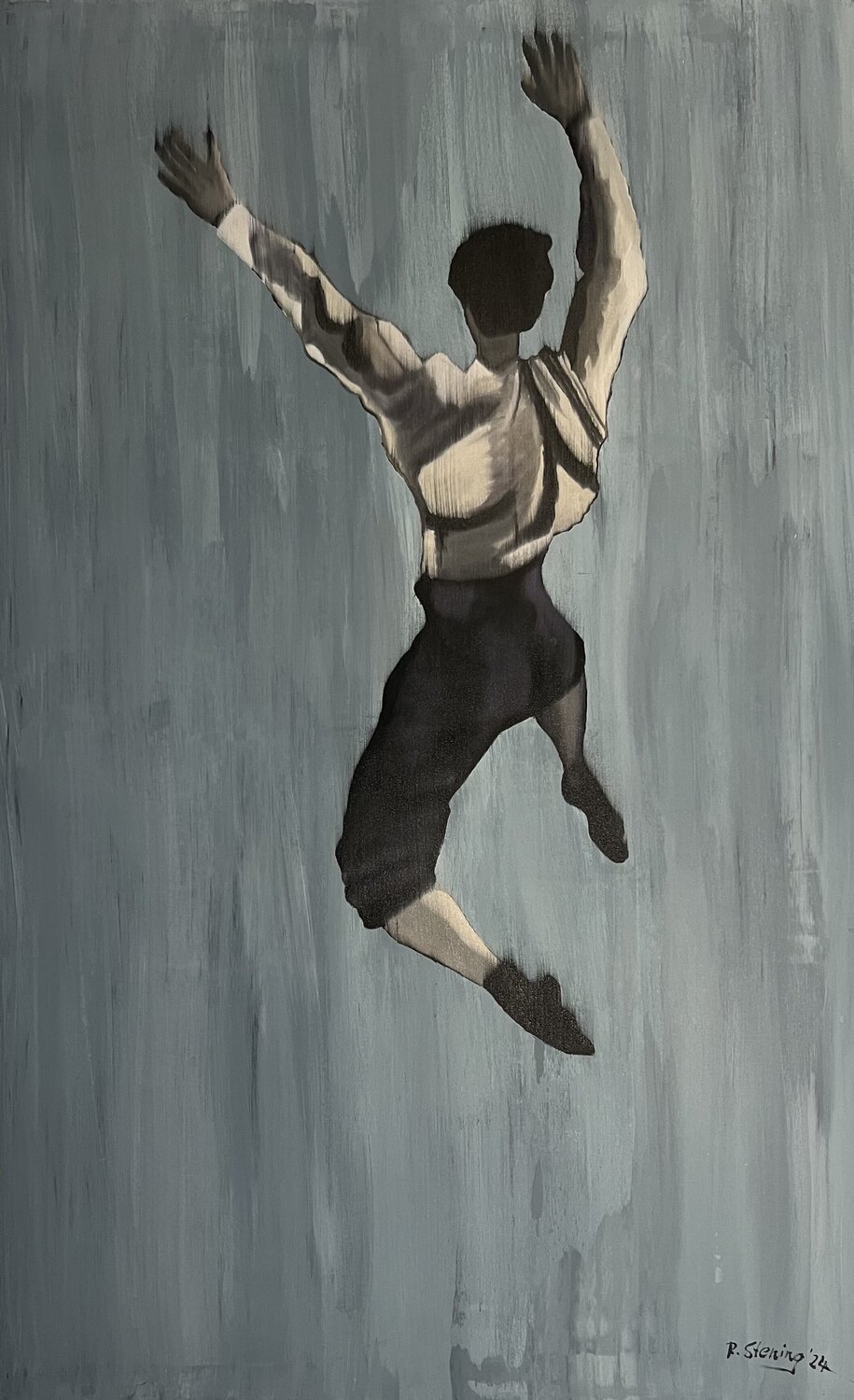 Der Sprung Reiner Stening Original painting for sale