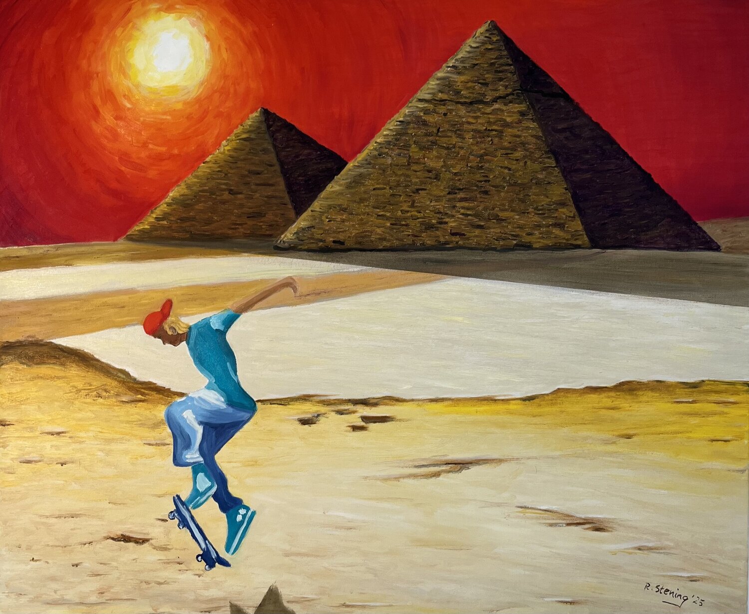 Zeitsprung Reiner Stening Original painting for sale
