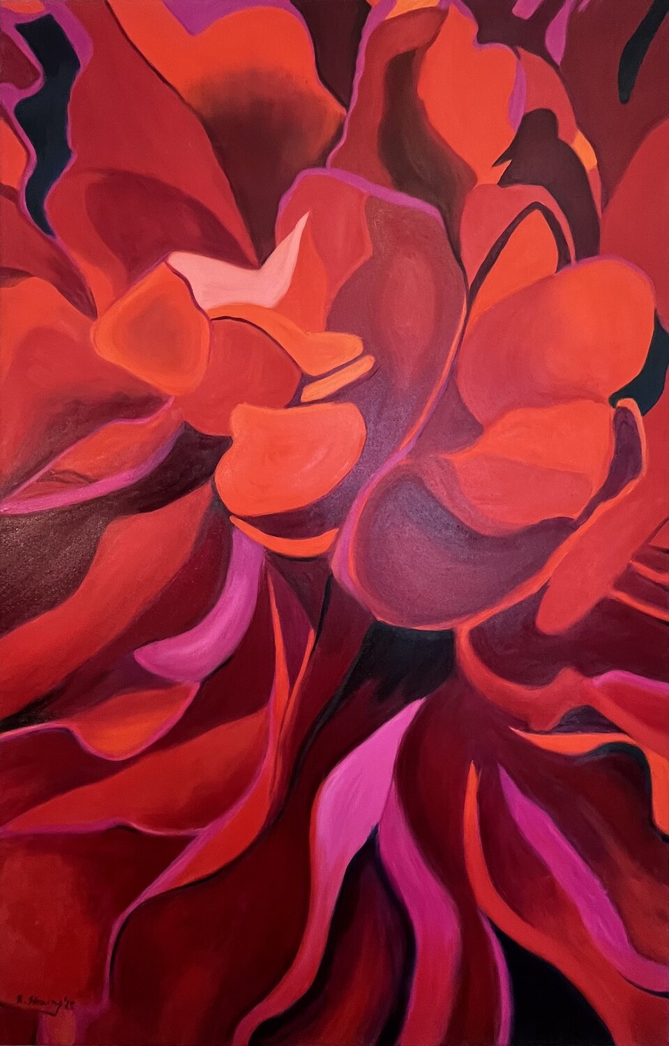 von Rosen inspiriert Reiner Stening Original painting for sale
