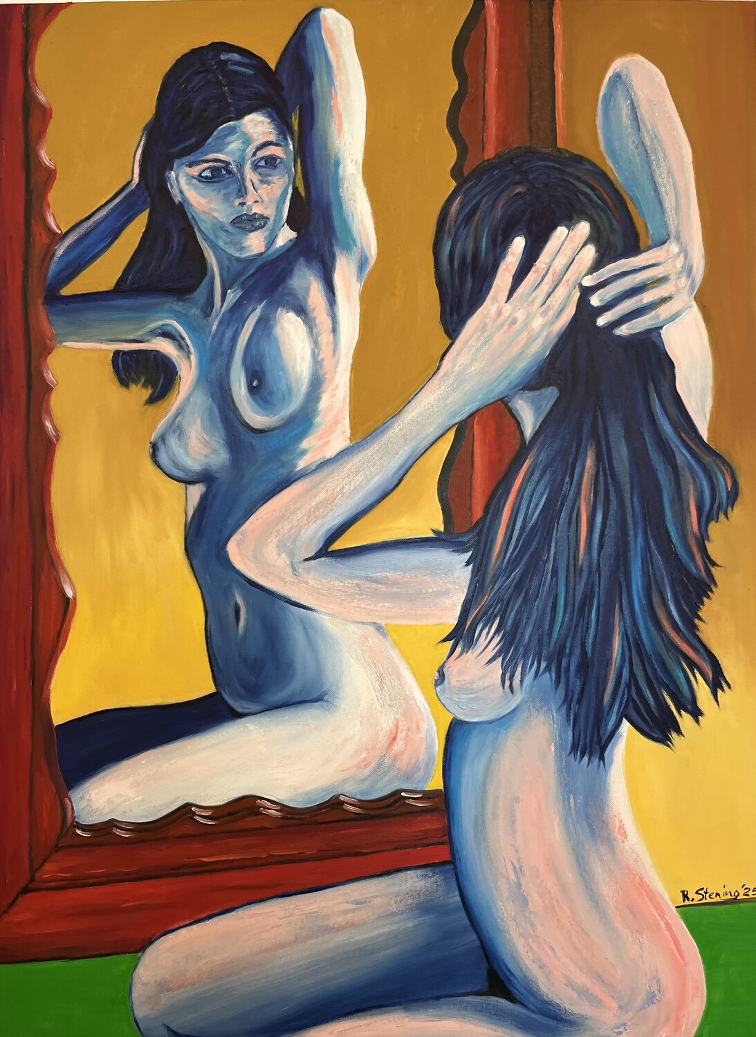 „Blick in den Spiegel“ Reiner Stening Original painting for sale