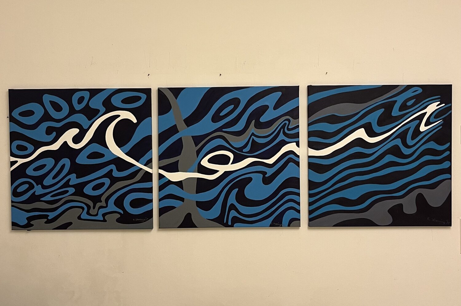 „Im Fluss“ Reiner Stening Original painting for sale
