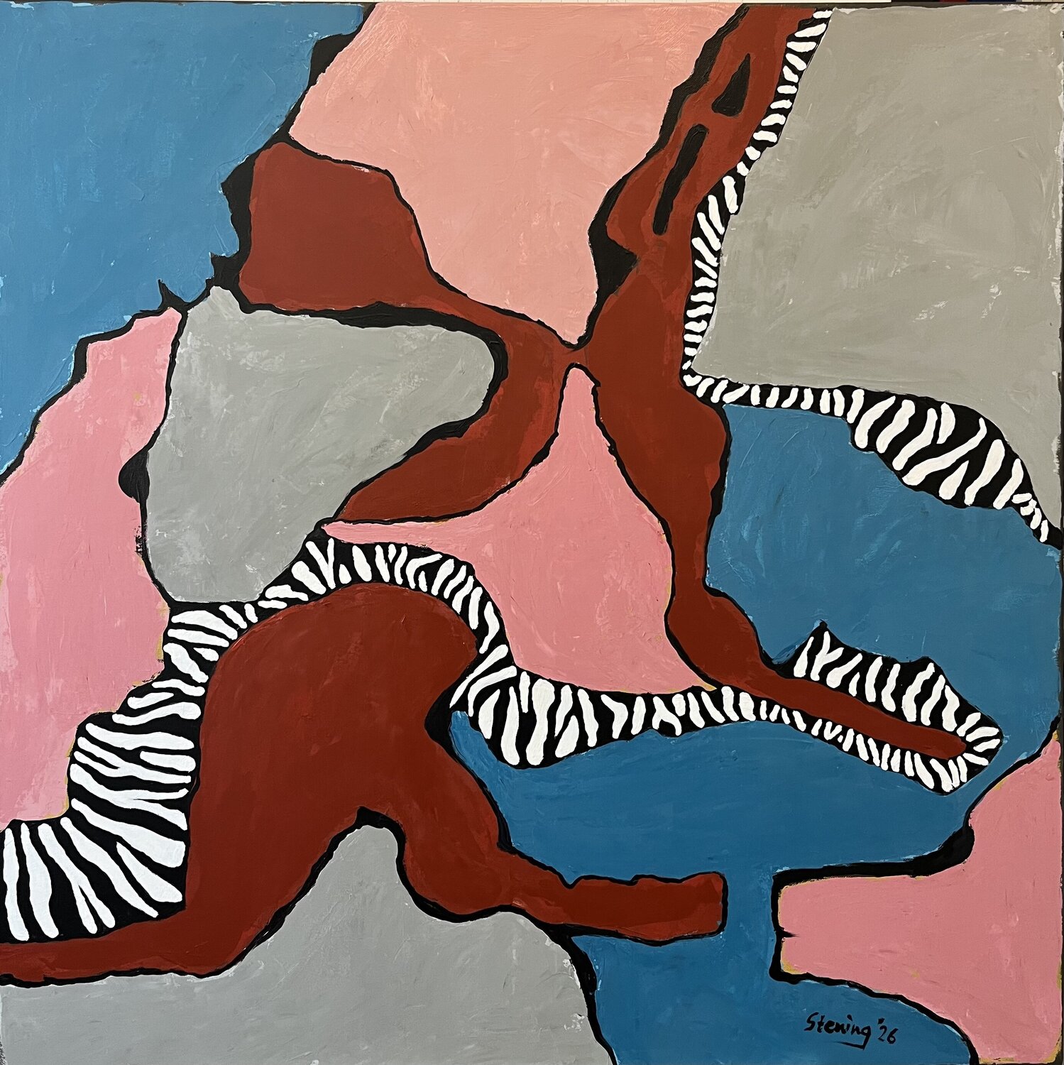 „Farbkomposition 5“ Reiner Stening Original painting for sale