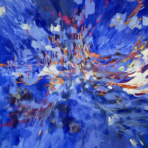 LIVING SHAPES Rays by Sabine Hemming, Painting for Sale on Select