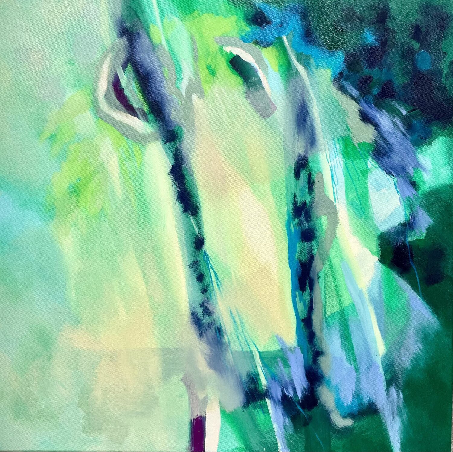GREEN EYES Seelenstücke Seewind Sabine Hemming Original painting for sale