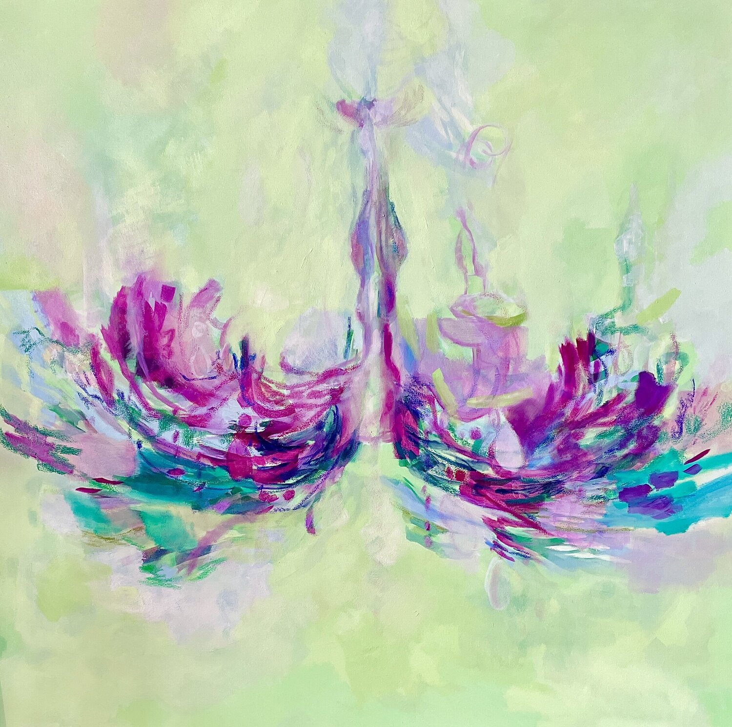 CHANDELIER Villa Silvano Sabine Hemming Original painting for sale