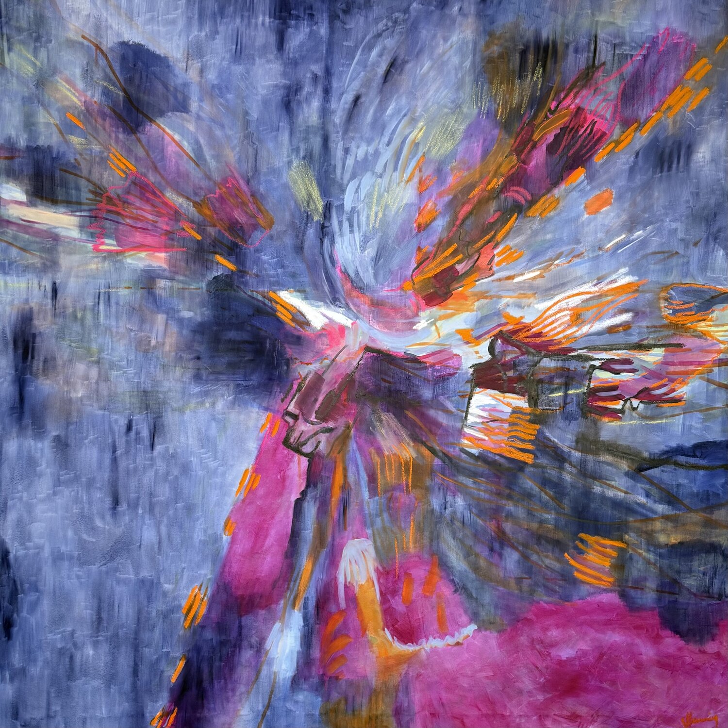LIVING SHAPES Pattern of love Sabine Hemming Original painting for sale