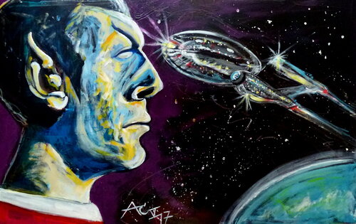 Commander Spock by Johann Acher, Painting for Sale on Select