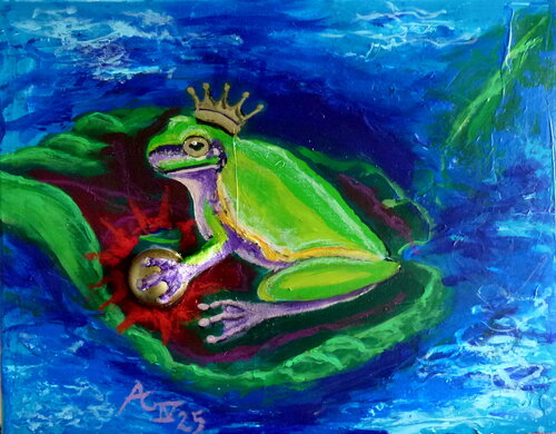 Froschkönig by Johann Acher, Painting for Sale on Select