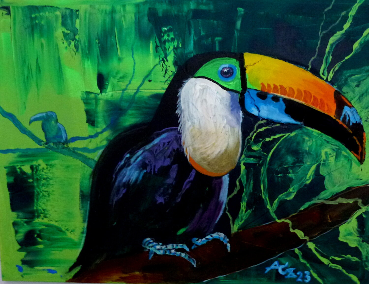 Eine Laune der Natur Johann Acher Original painting for sale