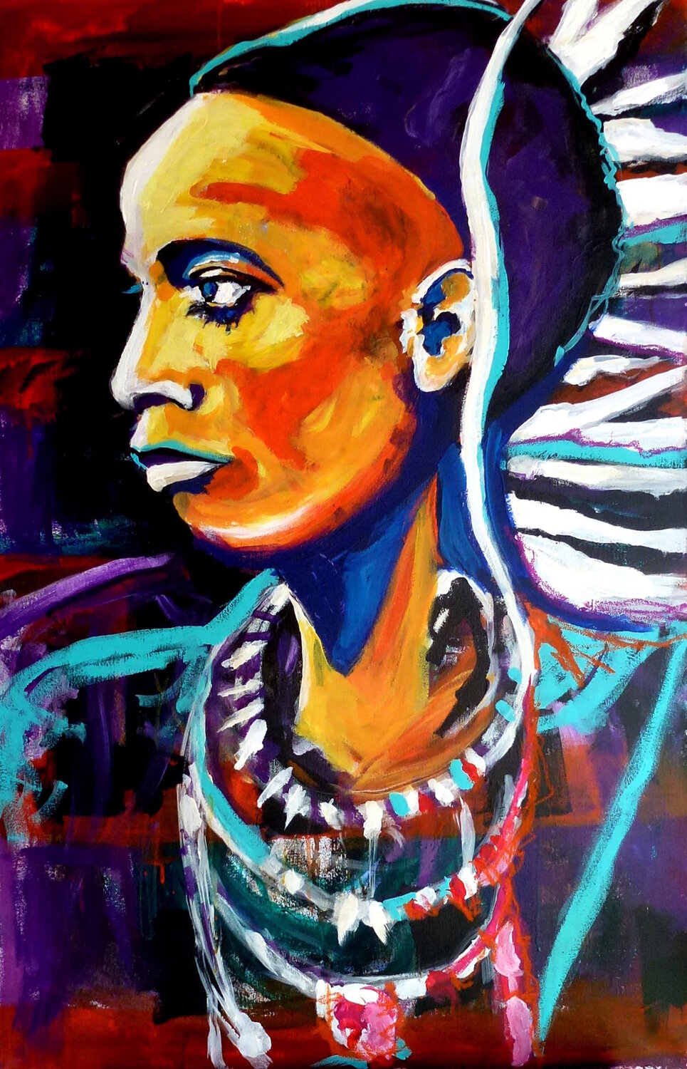 Afrikanerin Johann Acher Original painting for sale