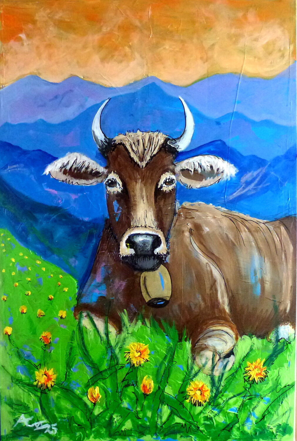 Heimat Bayern Johann Acher Original painting for sale