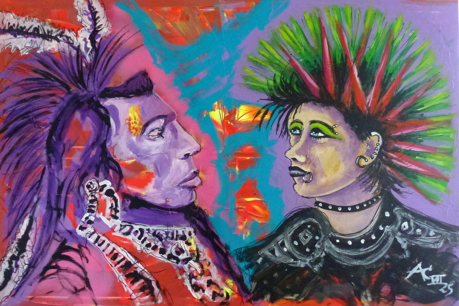 Zeittrend Johann Acher Original painting for sale