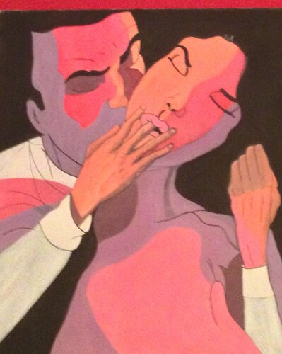 El beso silenciado by Francisco Serrano García, Painting for Sale on Select