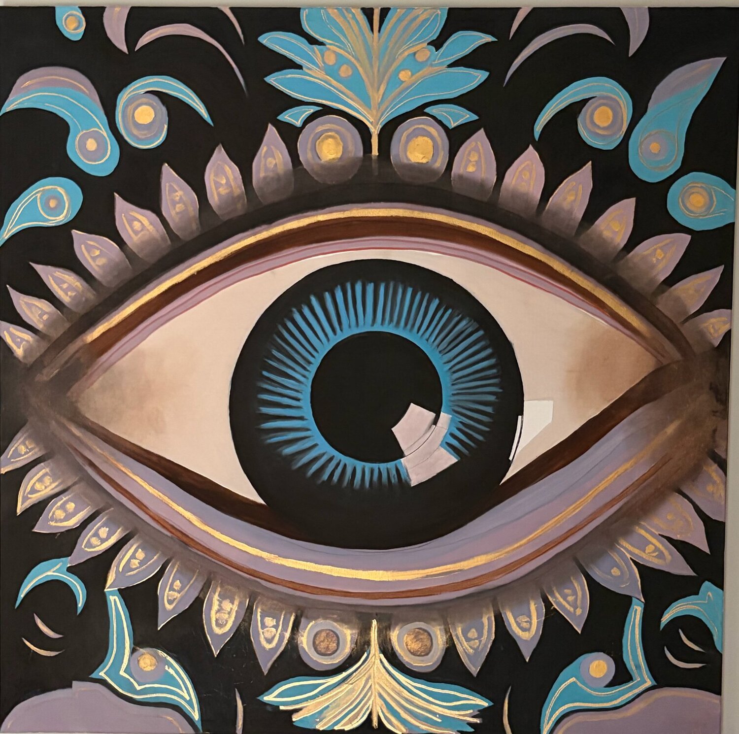 Ojo protector Francisco Serrano García Original painting for sale