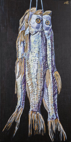 Pesci d'Oro by Cinzia Beretta, Painting for Sale on Select