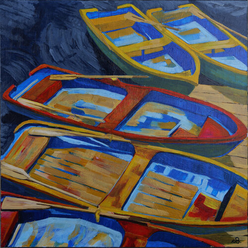 Le Barche by Cinzia Beretta, Painting for Sale on Select
