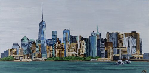 Skyline Symphony by Cinzia Beretta, Painting for Sale on Select