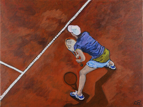 Tennis and the memory of the line # 1 by Cinzia Beretta, Painting for Sale on Select