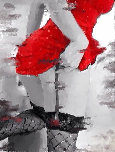 WOMAN IN RED DRESS by Marina Fedorova, Painting for Sale on Select